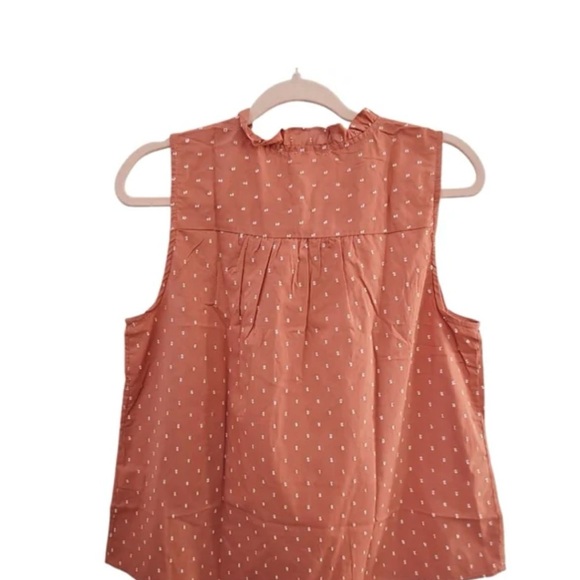 Anthropologie Mine Peach Embroidered Sleeveless Blouse - Picture 2 of 2